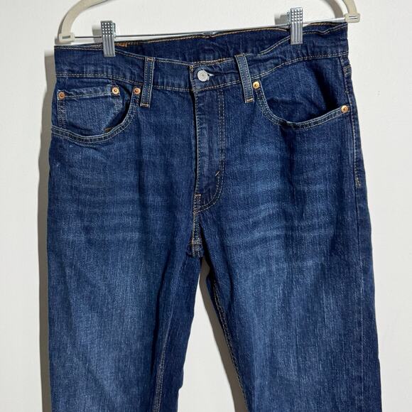 Levi's 559 Relaxed Straight Fit Jeans Men 33x34 Blue Dark Wash Classic Casual - Picture 4 of 12